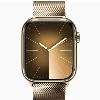 Apple Watch Series 9, 45 мм, стальные золотого цвета, миланский сетчатый браслет